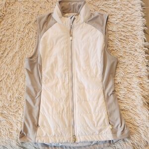 Elegant Women's Sleeveless Vest in White and Gray